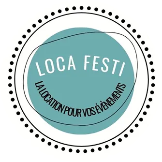 Logo "Loca Festi" cercle vert menthe et noir